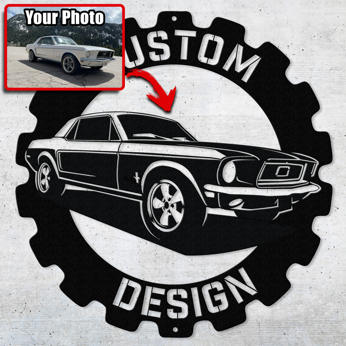 a black and white photo of a mustang