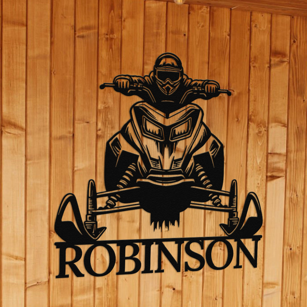 a wooden wall with a sign that says robinson on it