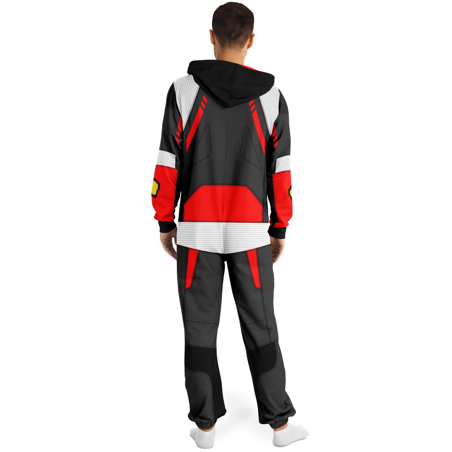 Black and Red Super Sport Jumpsuit - Adult