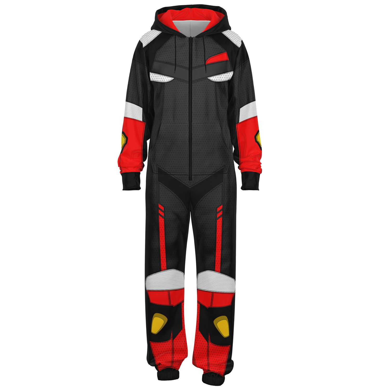 Black and Red Super Sport Jumpsuit - Adult