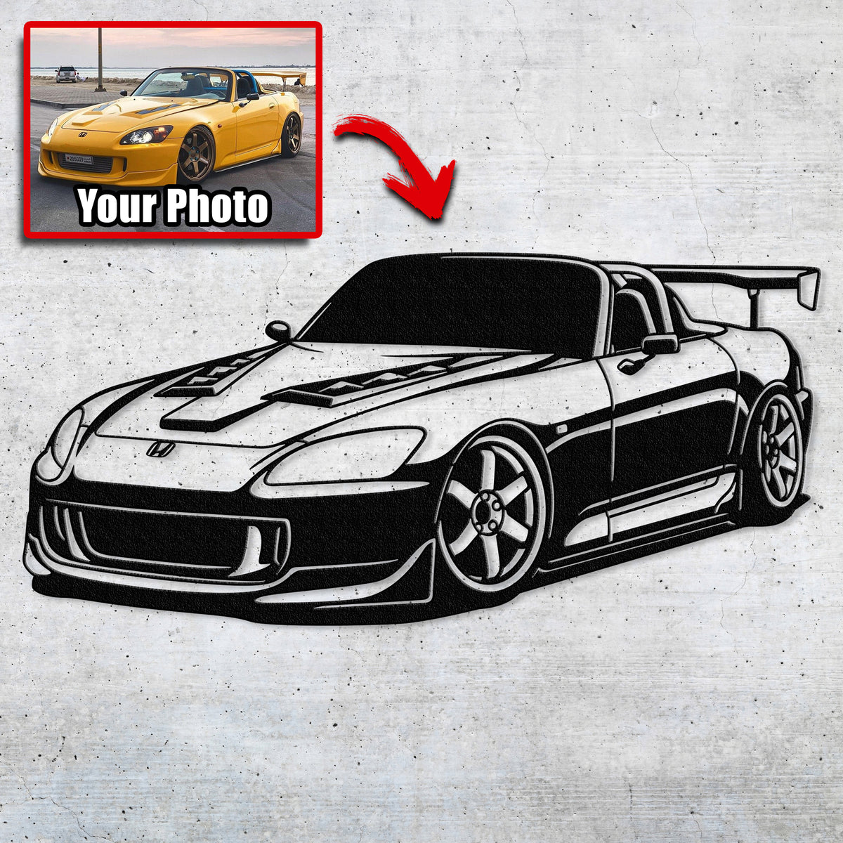 Turn Your Ride into Custom Metal Wall Art - 12 Colors