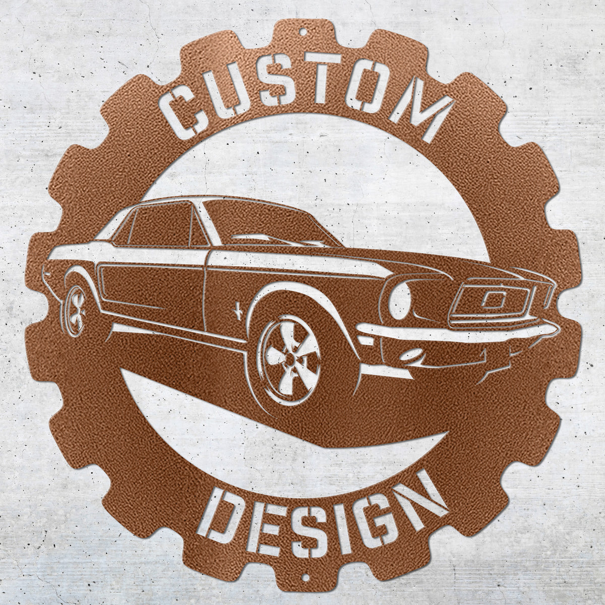 Custom Cog Personalized Metal Wall Art