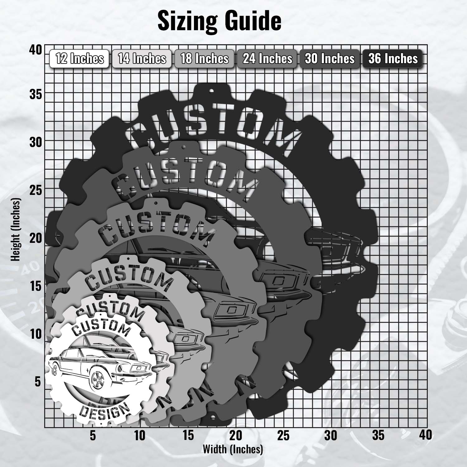 Custom Cog Personalized Metal Wall Art