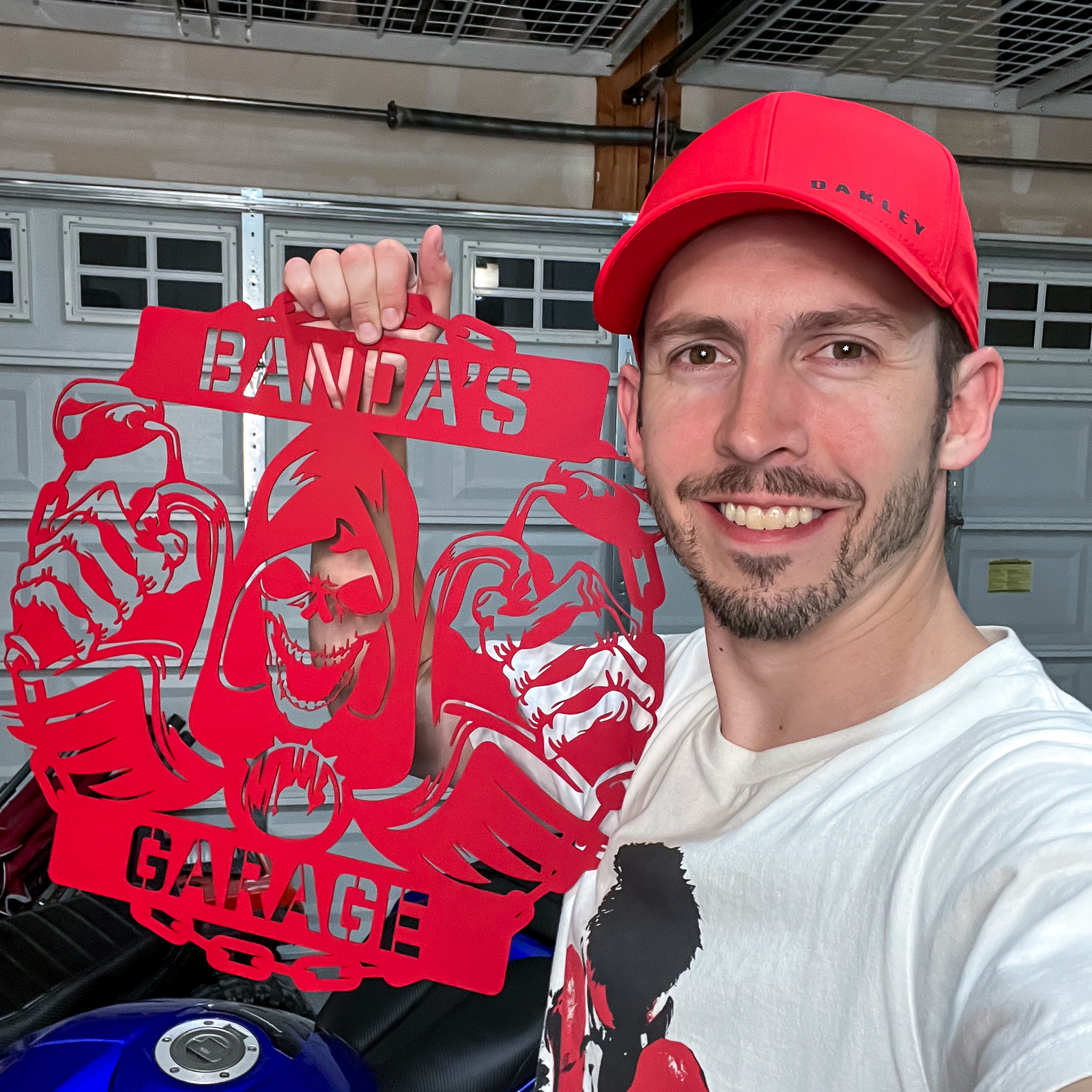 Skull Biker - Personalized Metal Wall Art