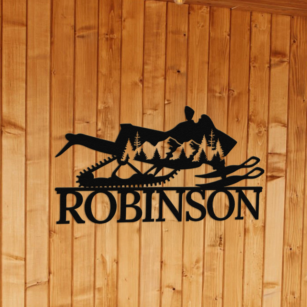 a wooden wall with a sign that says robinson on it