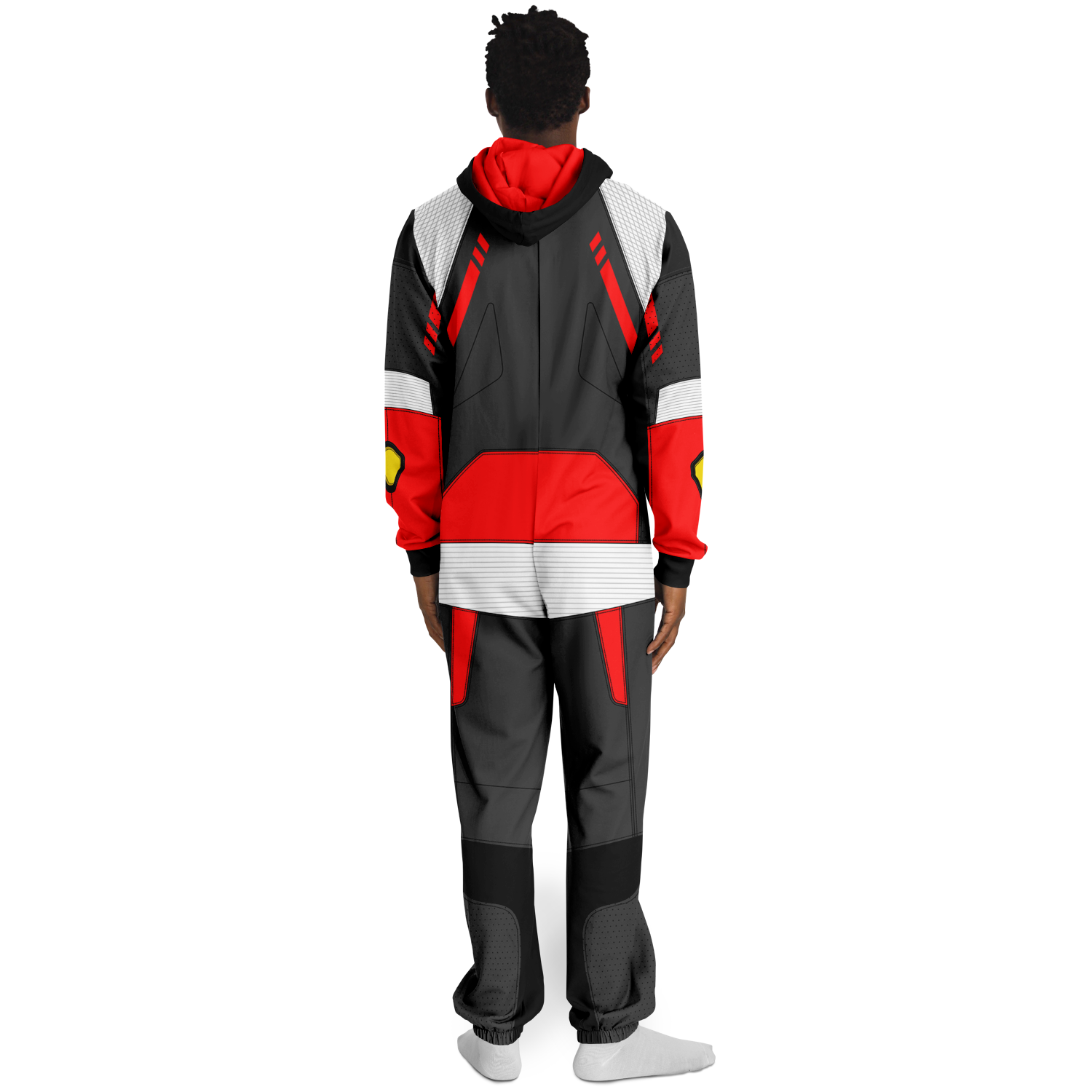 Black and Red Super Sport Jumpsuit - Adult