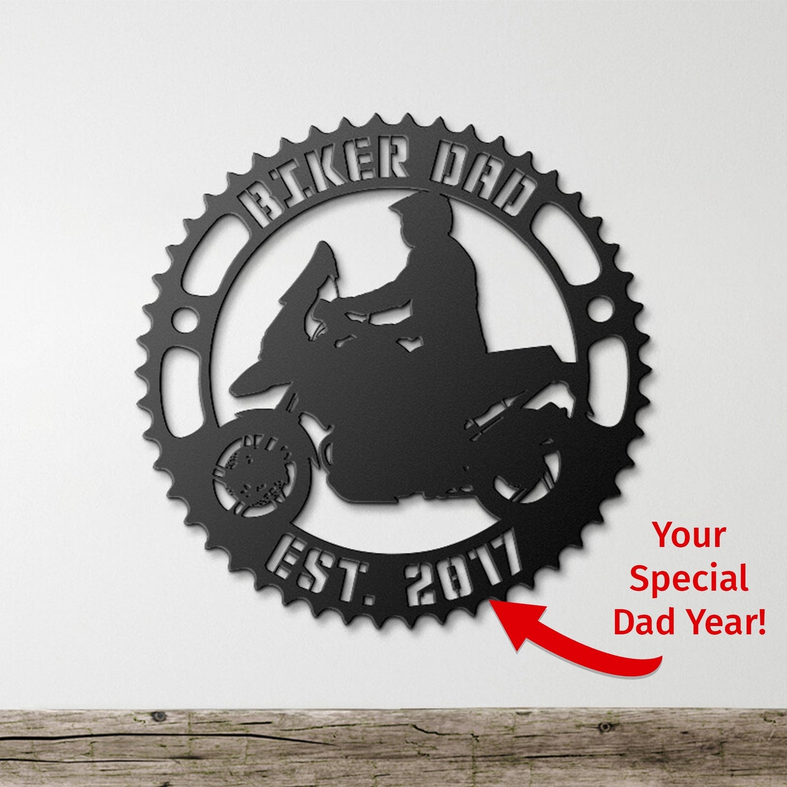 Adventure Biker Dad - Personalized Metal Wall Art Metal Art - Throttle Mania