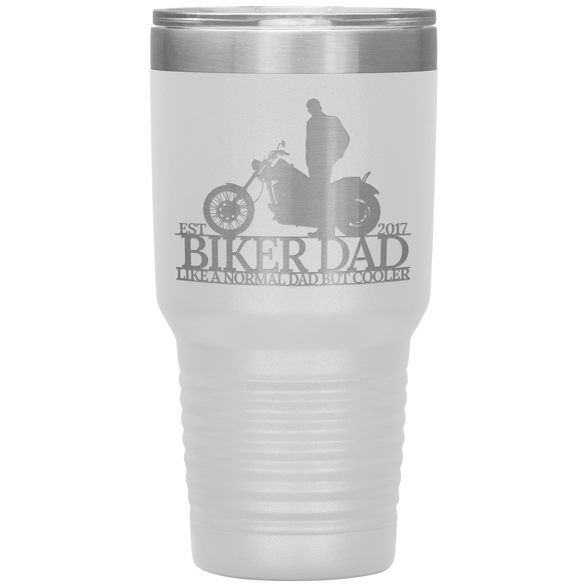 Biker Dad 30oz Personalized Tumbler Tumblers - Throttle Mania