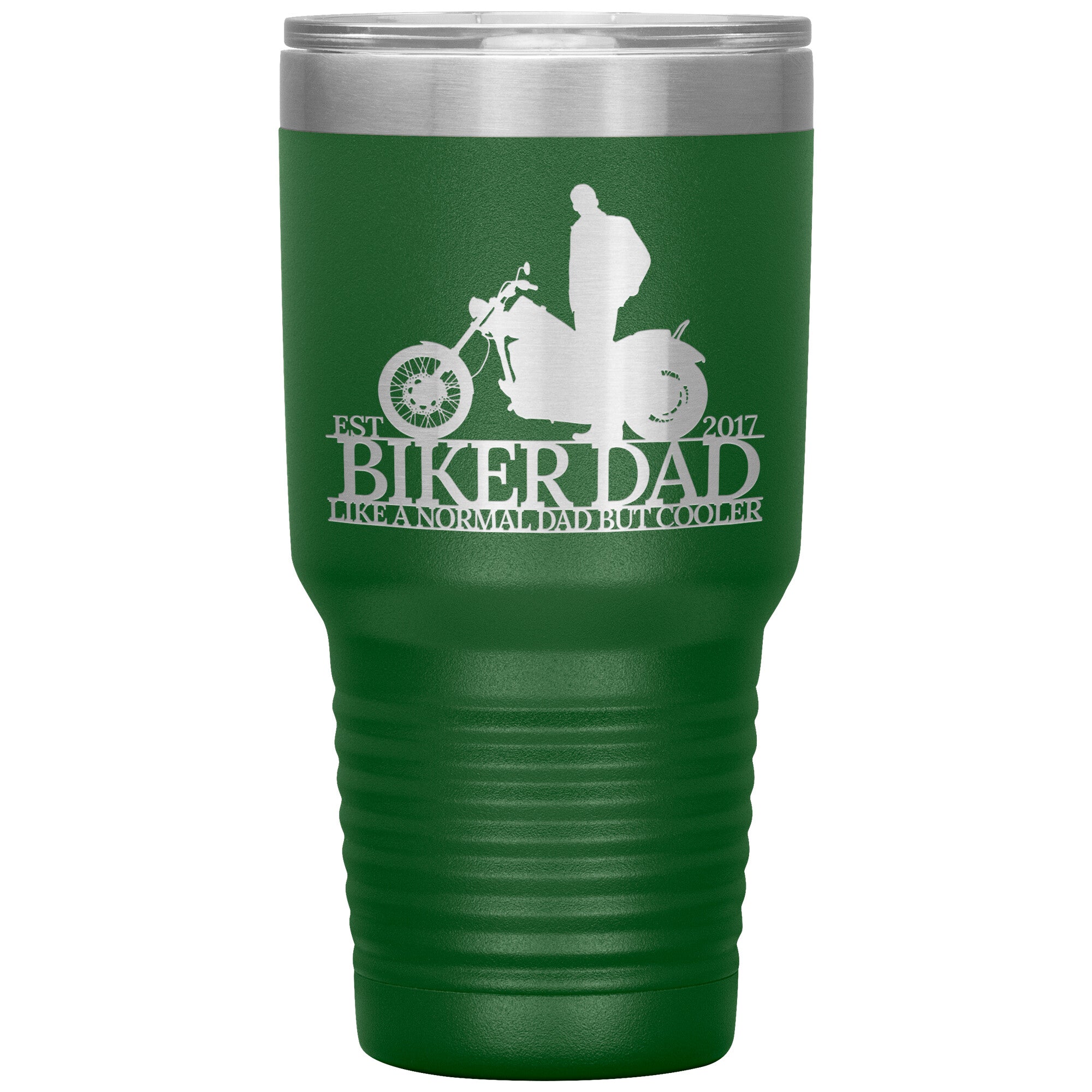 Biker Dad 30oz Personalized Tumbler Tumblers - Throttle Mania