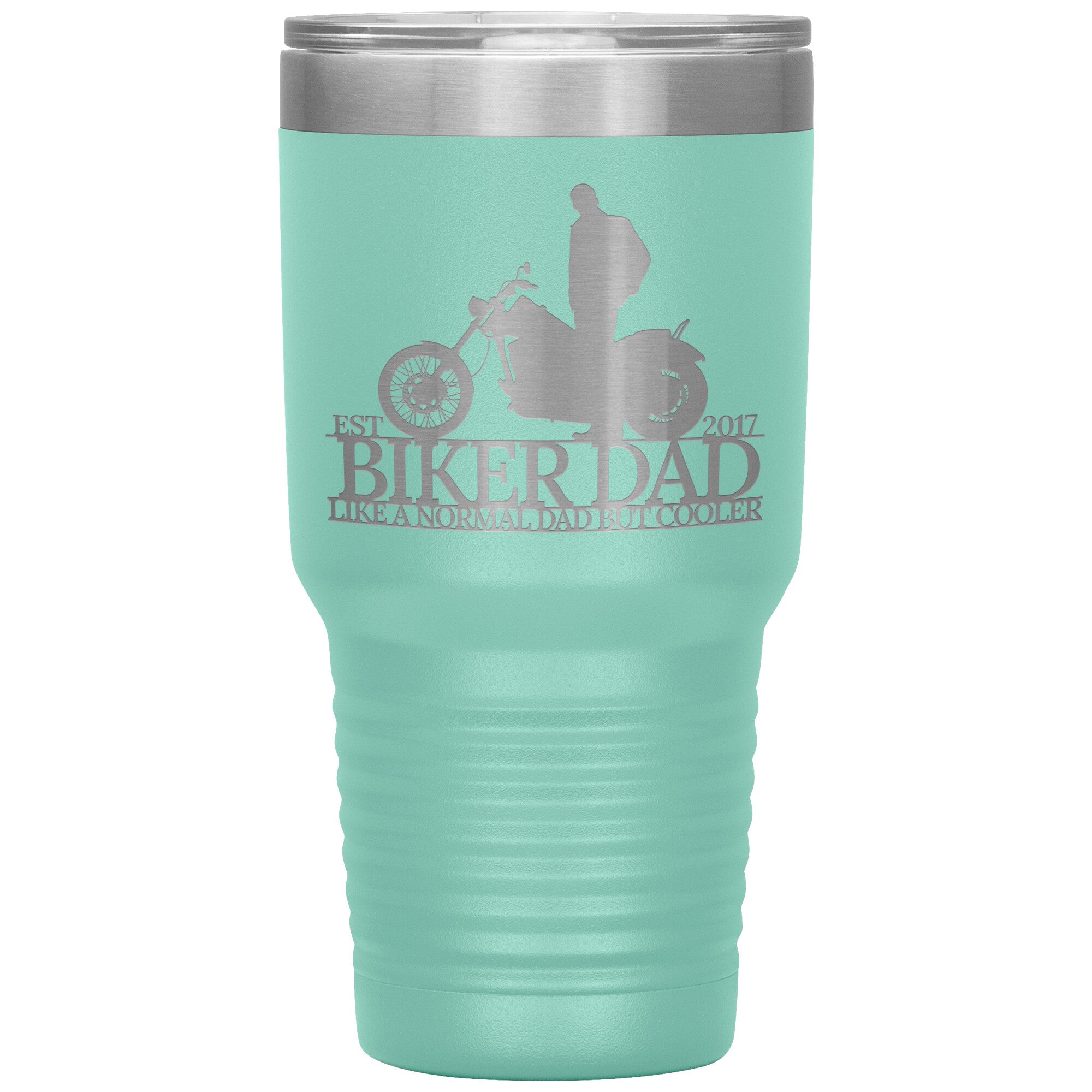 Biker Dad 30oz Personalized Tumbler Tumblers - Throttle Mania