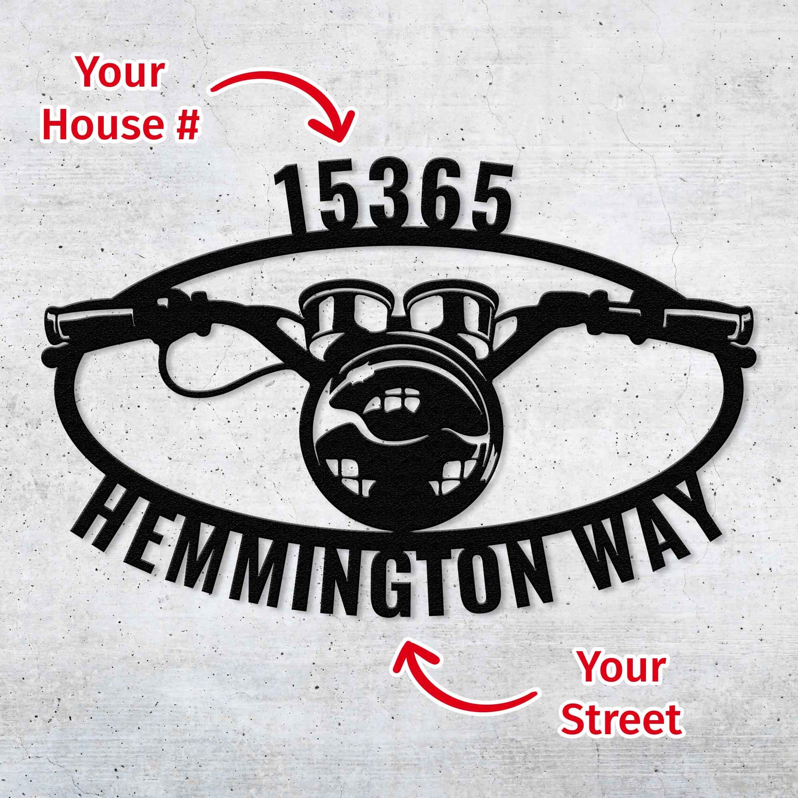 Classic Motorcycle - Personalized Metal Home Address Sign Metal Art - Throttle Mania