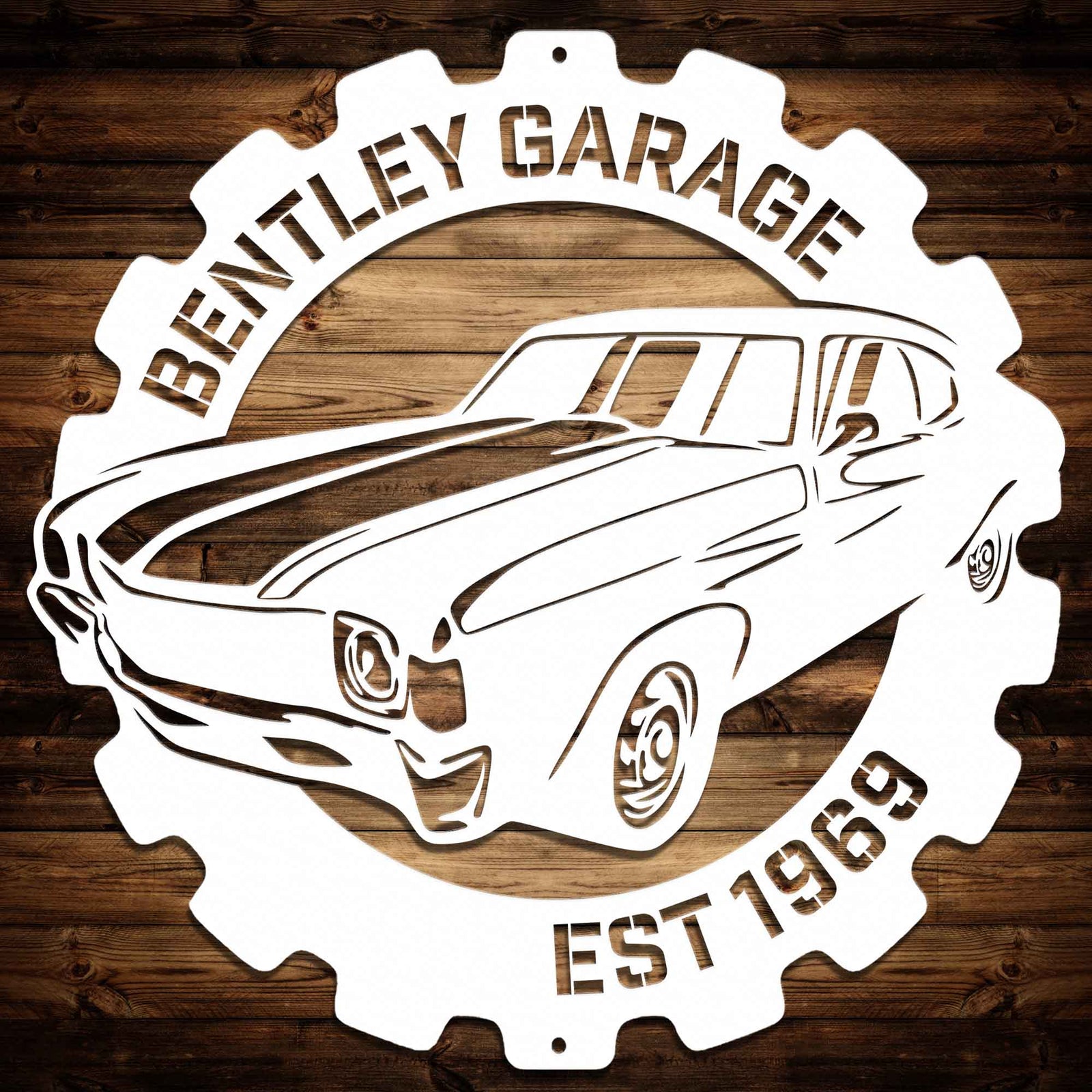 Classic Muscle Car Garage Sign - Personalized Metal Wall Art Metal Art - Throttle Mania